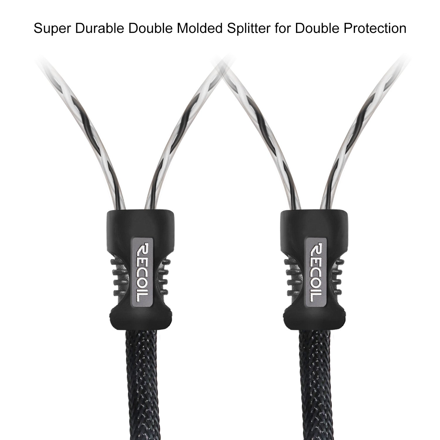 PCI212 - Premium 100% Oxygen Free Copper 12ft 2-channel RCA Audio Interconnects Cable, Double Shielded with Noise Reduction