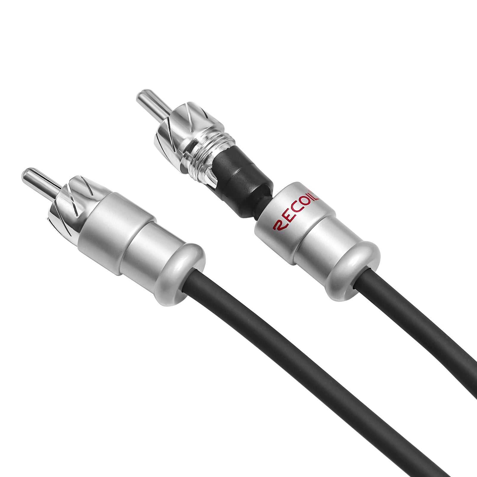 XI212 - Echo Max Series Premium 99.99% Oxygen Free Copper 12ft 2-channel RCA Audio Interconnects Cable, with Machined Brass Connectors & Braided Nylon Jacket