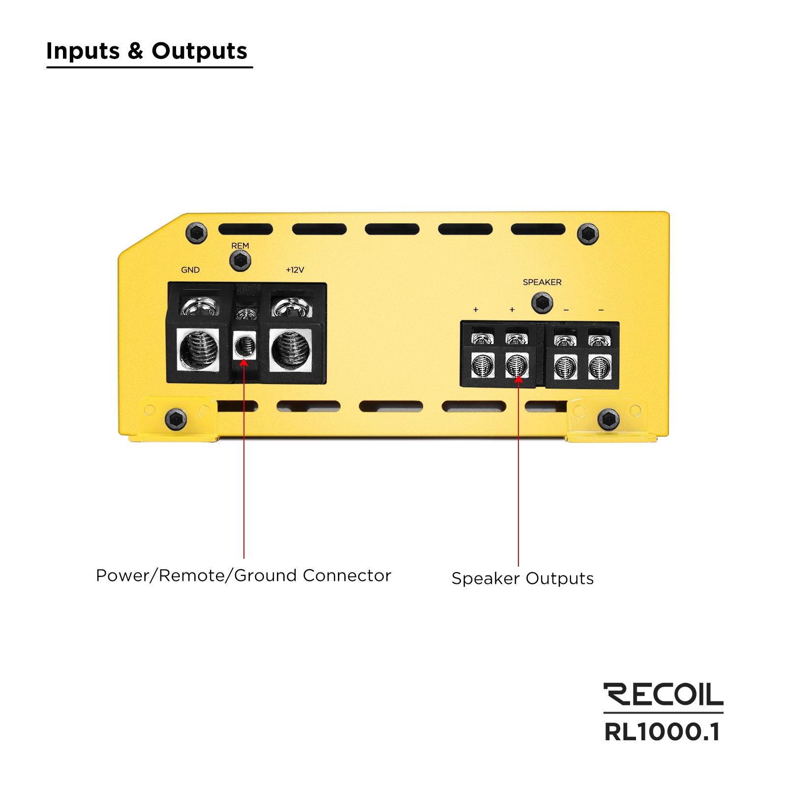 RL1000.1 - 1000 Watss Class-D Mono Amplifier
