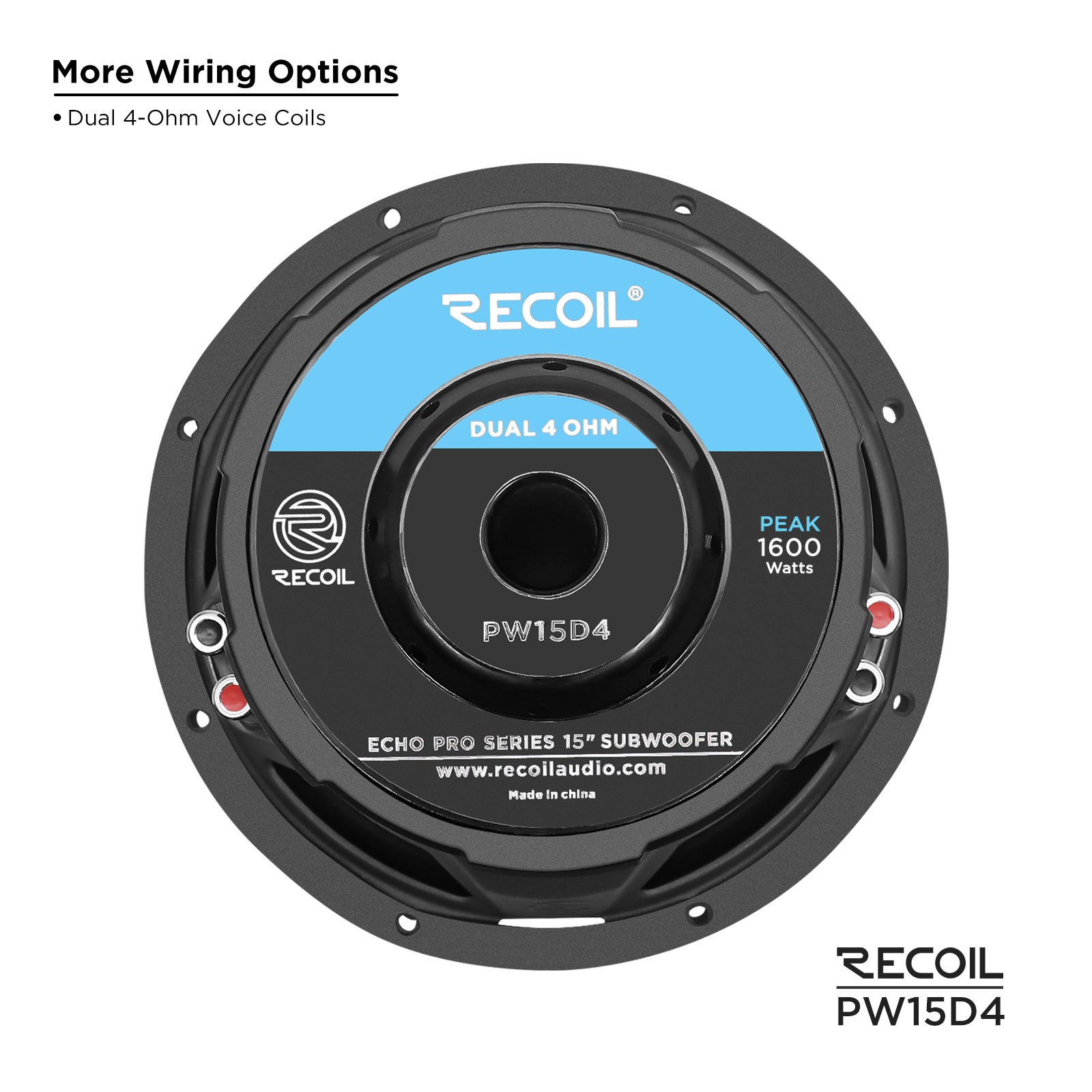 PW15D4 - 15-inch Dual 4-ohm Subwoofer