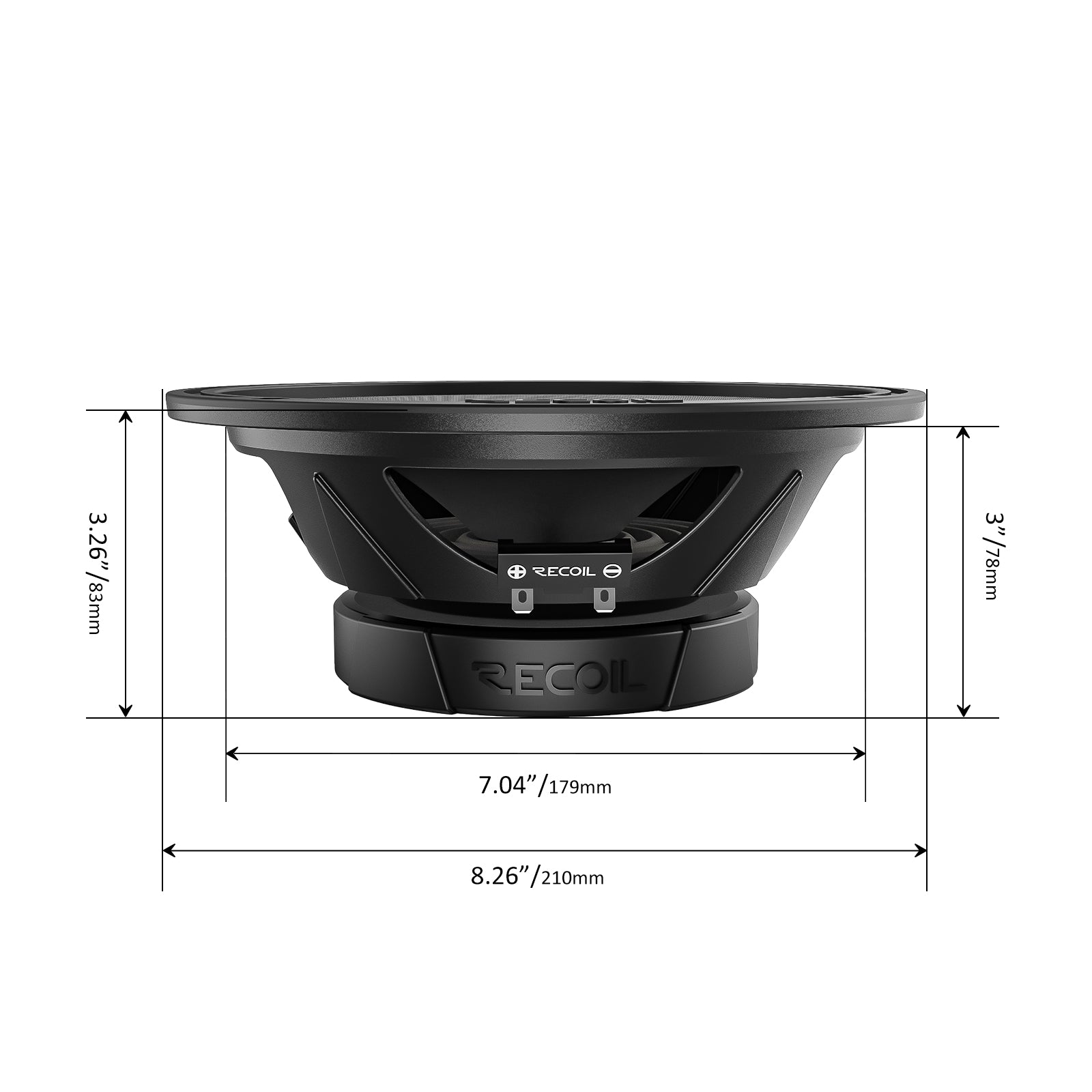 MS8-4P - 8-inch Midrange Pro Audio Car Speakers, 800 Watts Max (pair), 400 Watts RMS (pair), 4ohm, 1.5-inch High Temperature Kapton Voice Coil, Premium Quality Car Audio Door Speakers (pair)