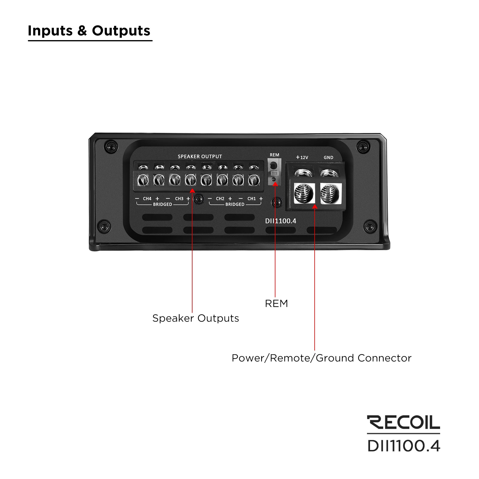 DII1100.4 - 1100 Watts Class-D 4-channel Amplifier