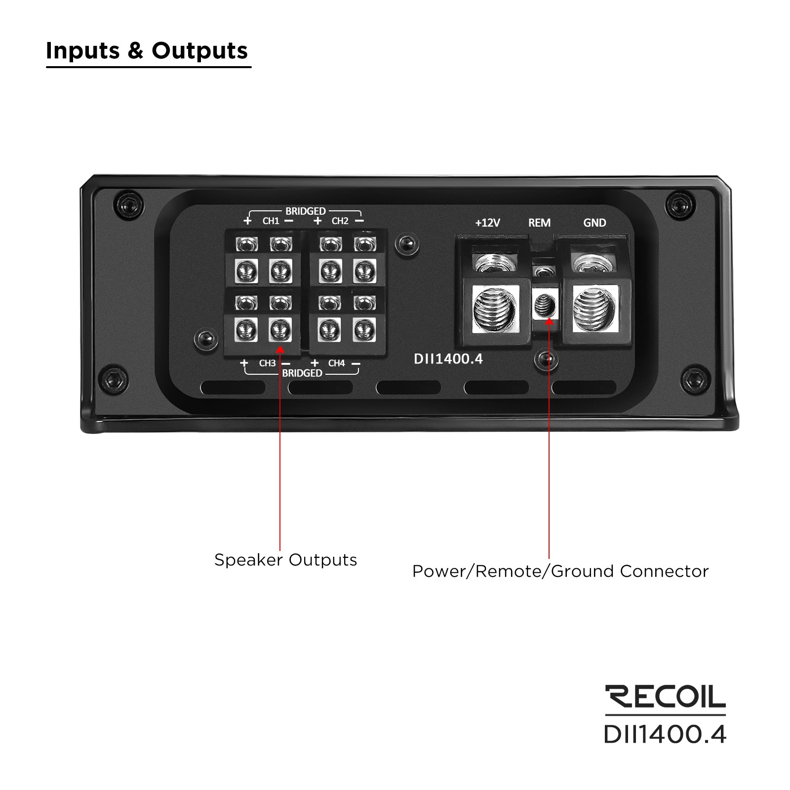 DII1400.4 - 1400 Watts Class-D 4-channel Amplifier