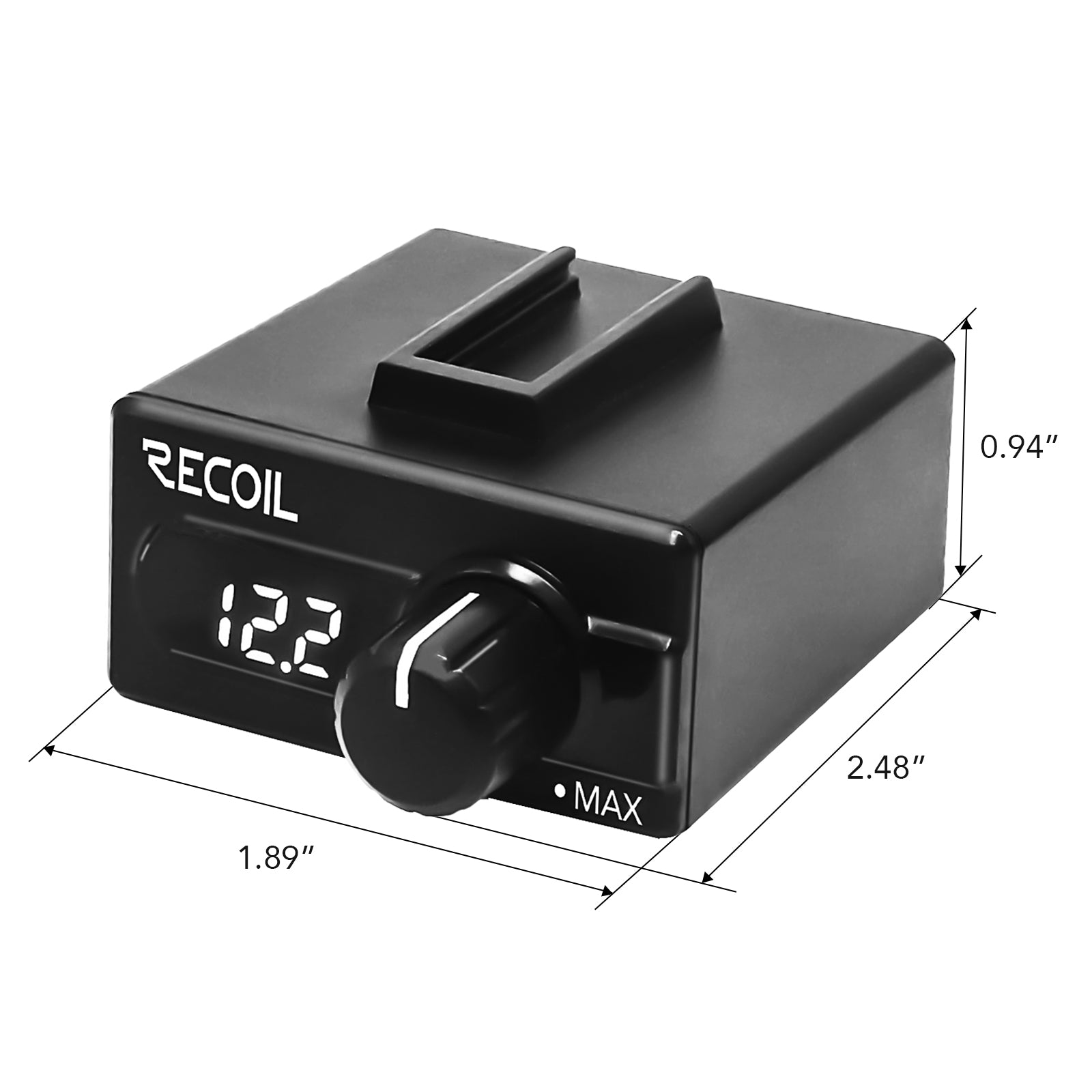 LCV - Universal Bass Knob Level Controller with Built-in Digital Voltmeter, Blue LED Display, Remote Gain Control, On/off Switch, Prevent Damage to Your Audio Equipment