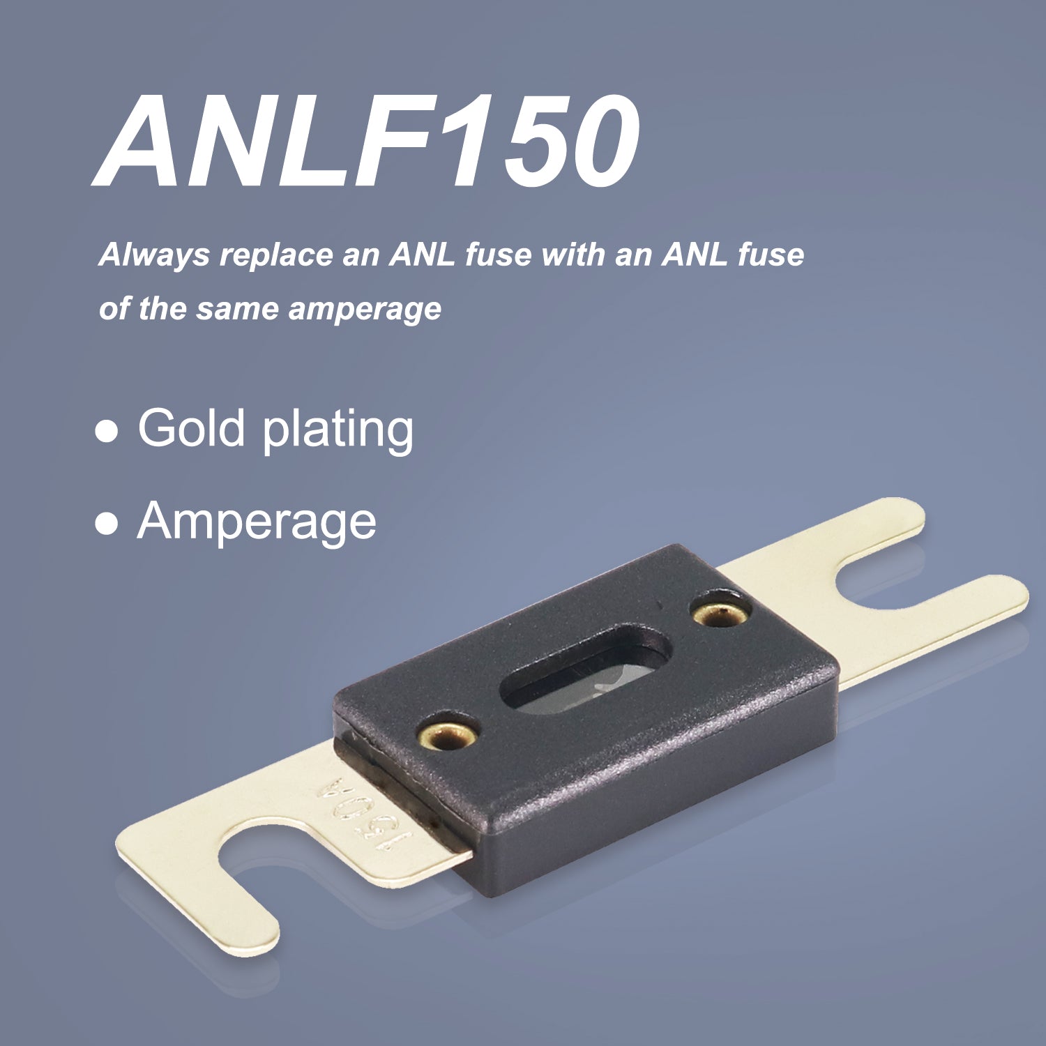 ANLF150-2 - 2 Pack 150a ANL Fuses Gold Plated
