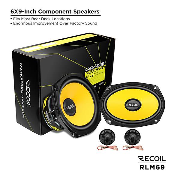 Recoil RLM69 6x9" 2-Way Component Speaker System – 60W RMS