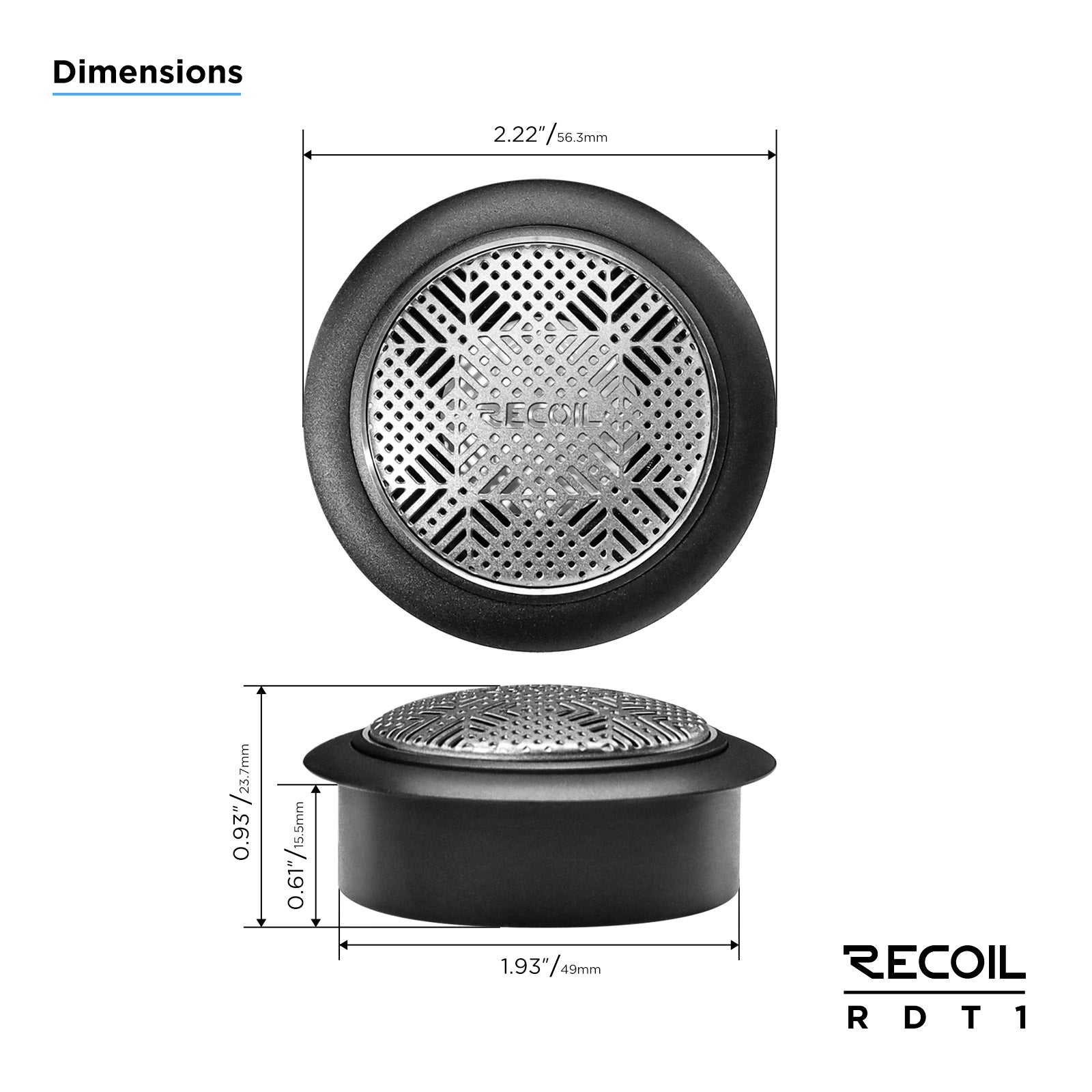 RDT1 - Echo Pro Series Ceramic Dome Tweeter – Recoil Audio USA
