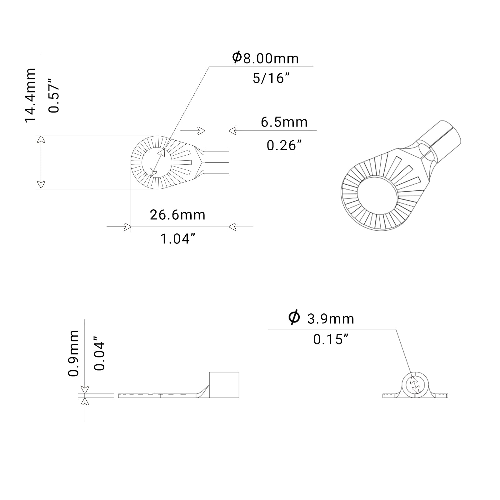 RT10516-20 - 20pcs 10awg Copper Ring Terminals, 5/16” Ring Hole, Shiny Nickel Plated Crimp Ring Terminals with 20pcs Red & Black Soft Boots