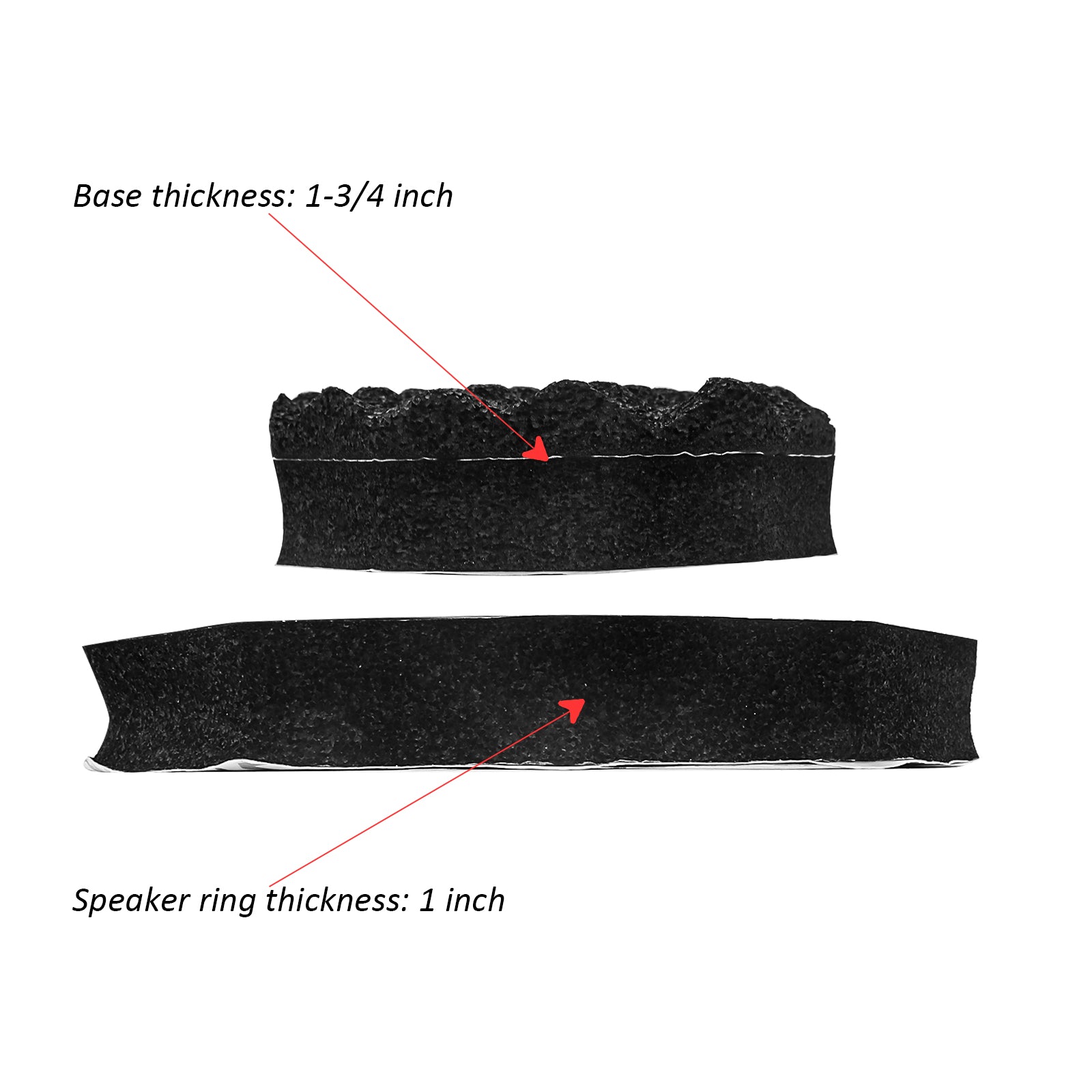DMSR65 - Foam Speaker Ring Kit for 6.5” Speakers with Egg Crate Foam Base Pair and Sound Damping Speaker Kit Two 10” X 10” Pieces