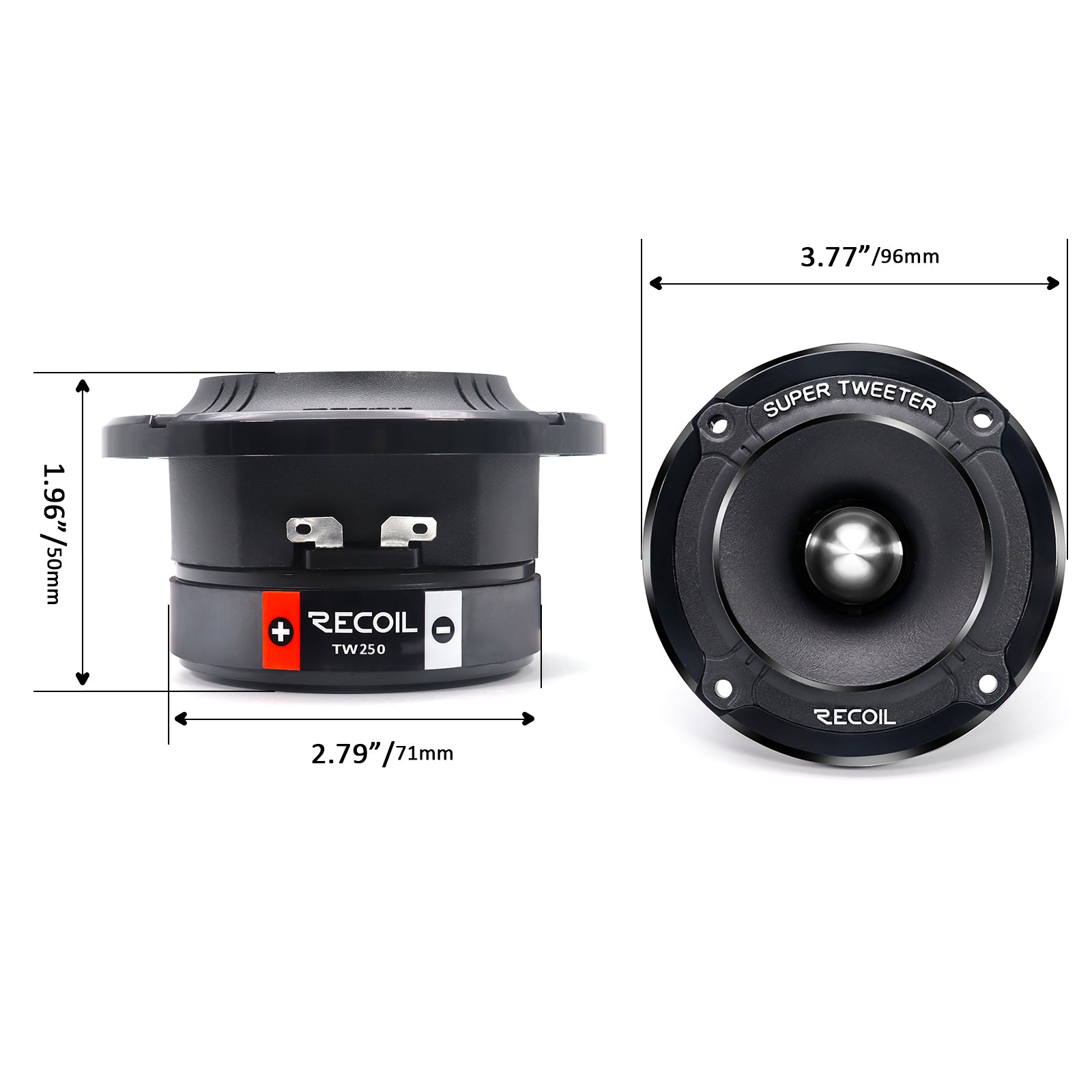 TW250 - High Compression Bullet Super Tweeters, 1-inch High