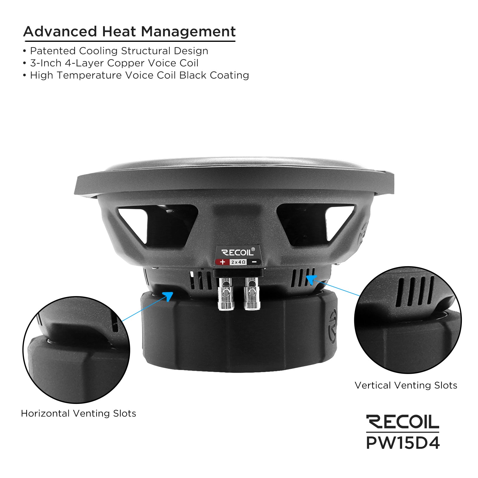 PW15D4 - 15-inch Dual 4-ohm Subwoofer