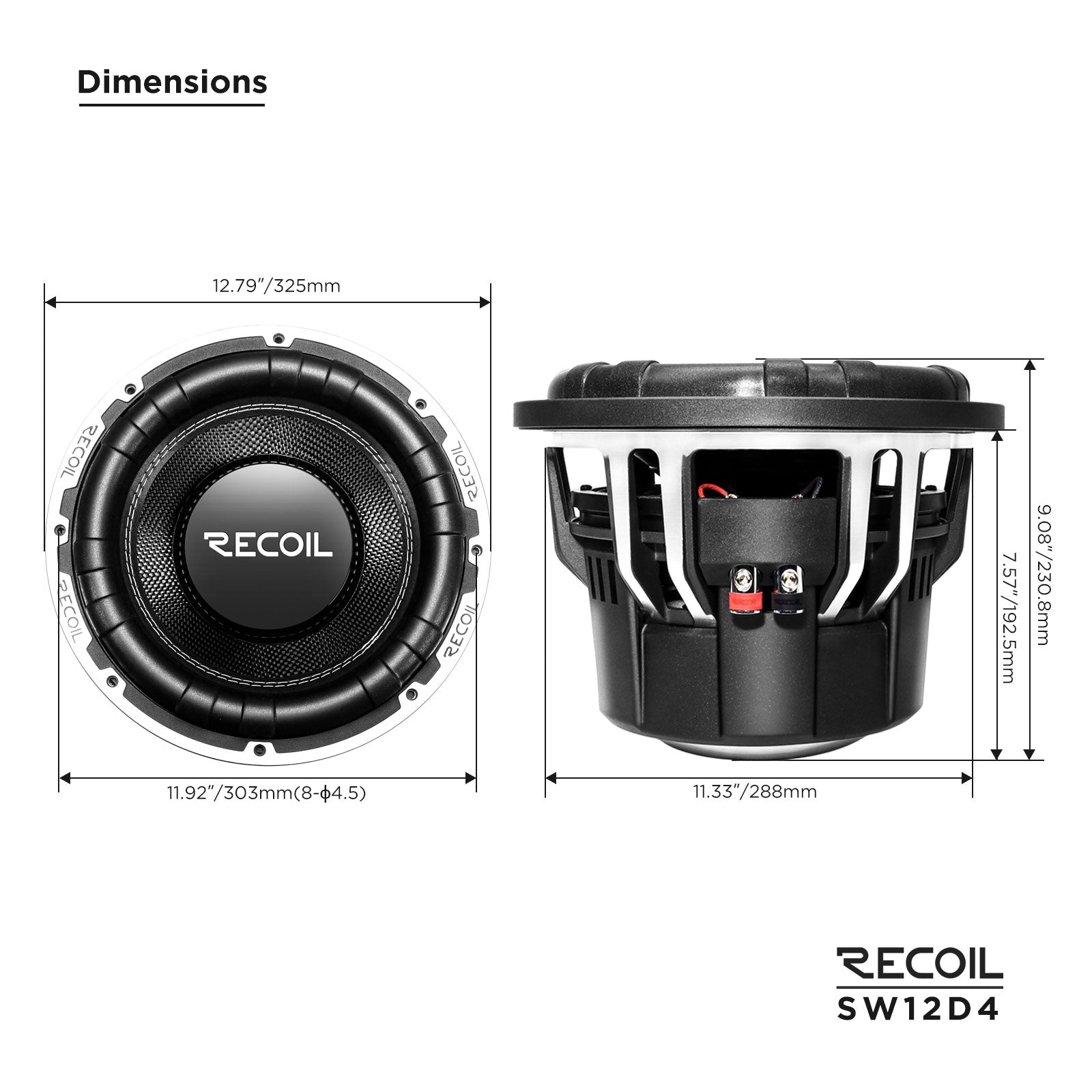 SW12D4 - 12-inch Dual 4-ohm Subwoofer