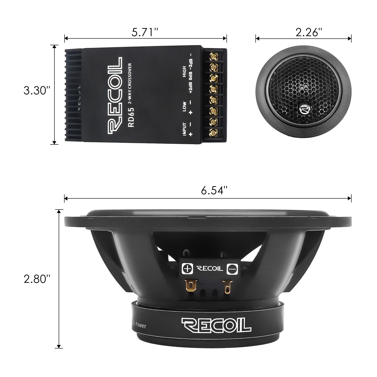 RD65 - Performance Series 6.5-inch Car Audio Component Speaker System