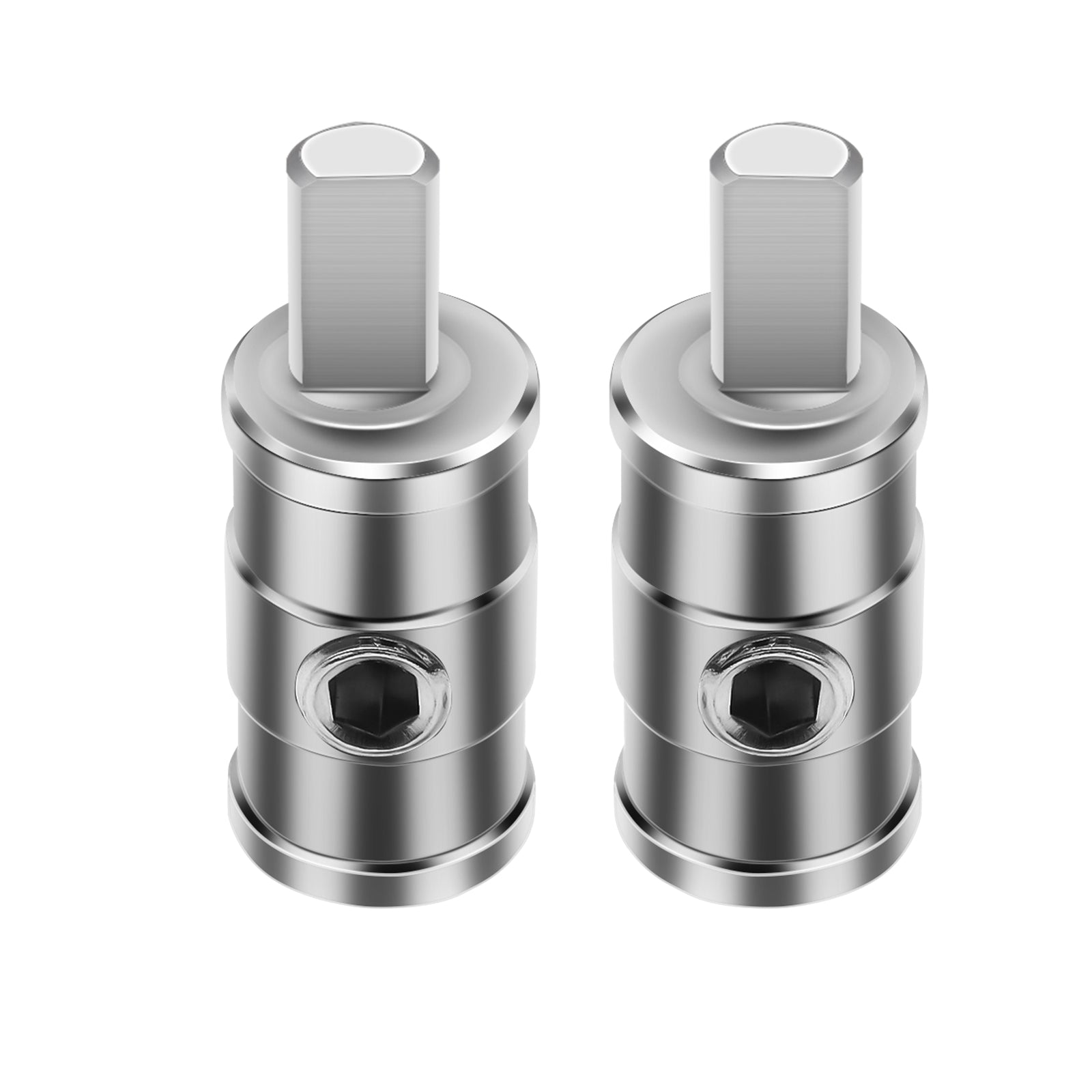 WI0P - Amplifier Power/ground Wire Input Brass 1/0 Gauge to 1/0 Gauge with Red/black Silicon Covers, Marine-grade Satin Chrome Finish, Pair