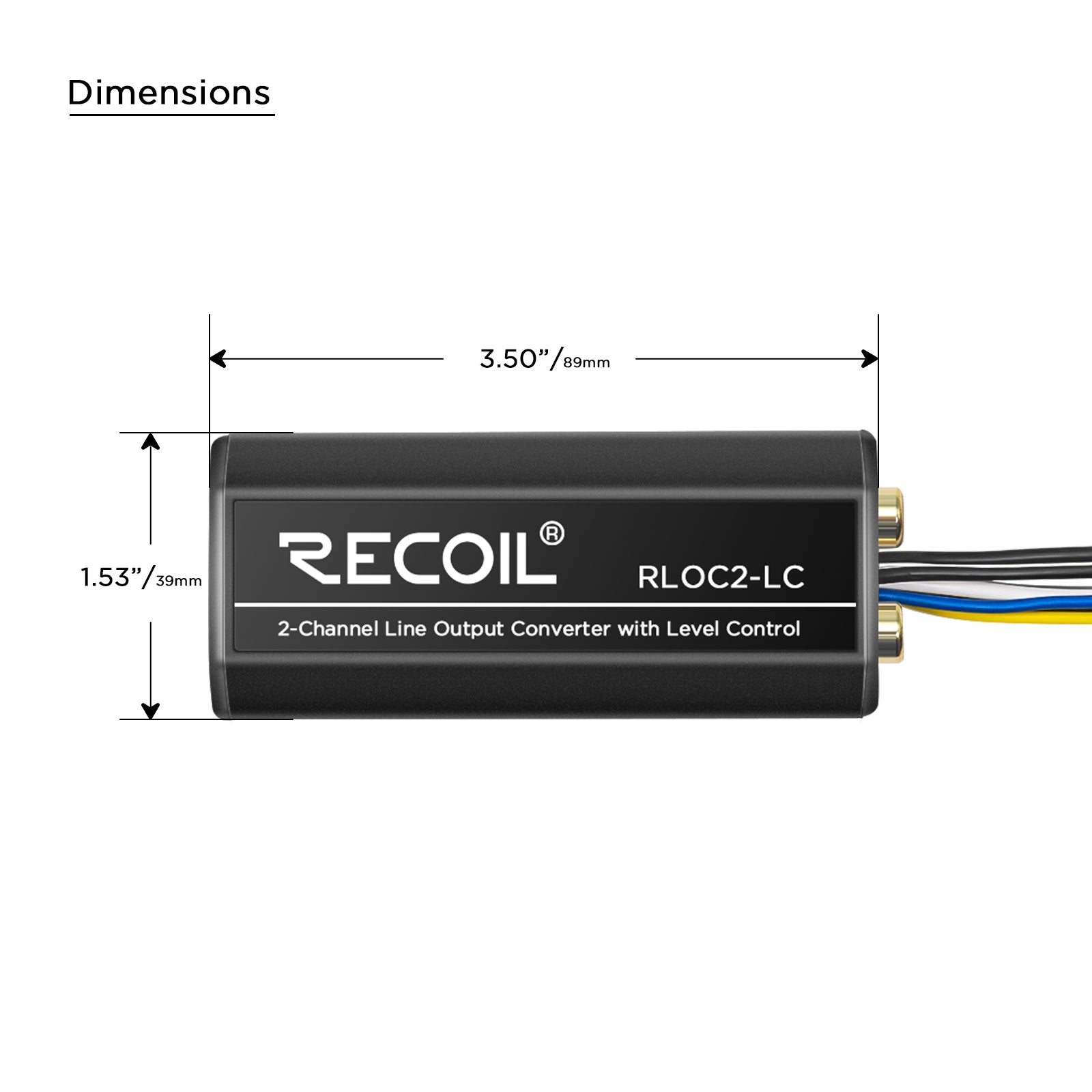 RLOC2-LC - Rloc2 Two Channel Speaker Cable to RCA Adjustable Line Output Converter with Bass Level Controller