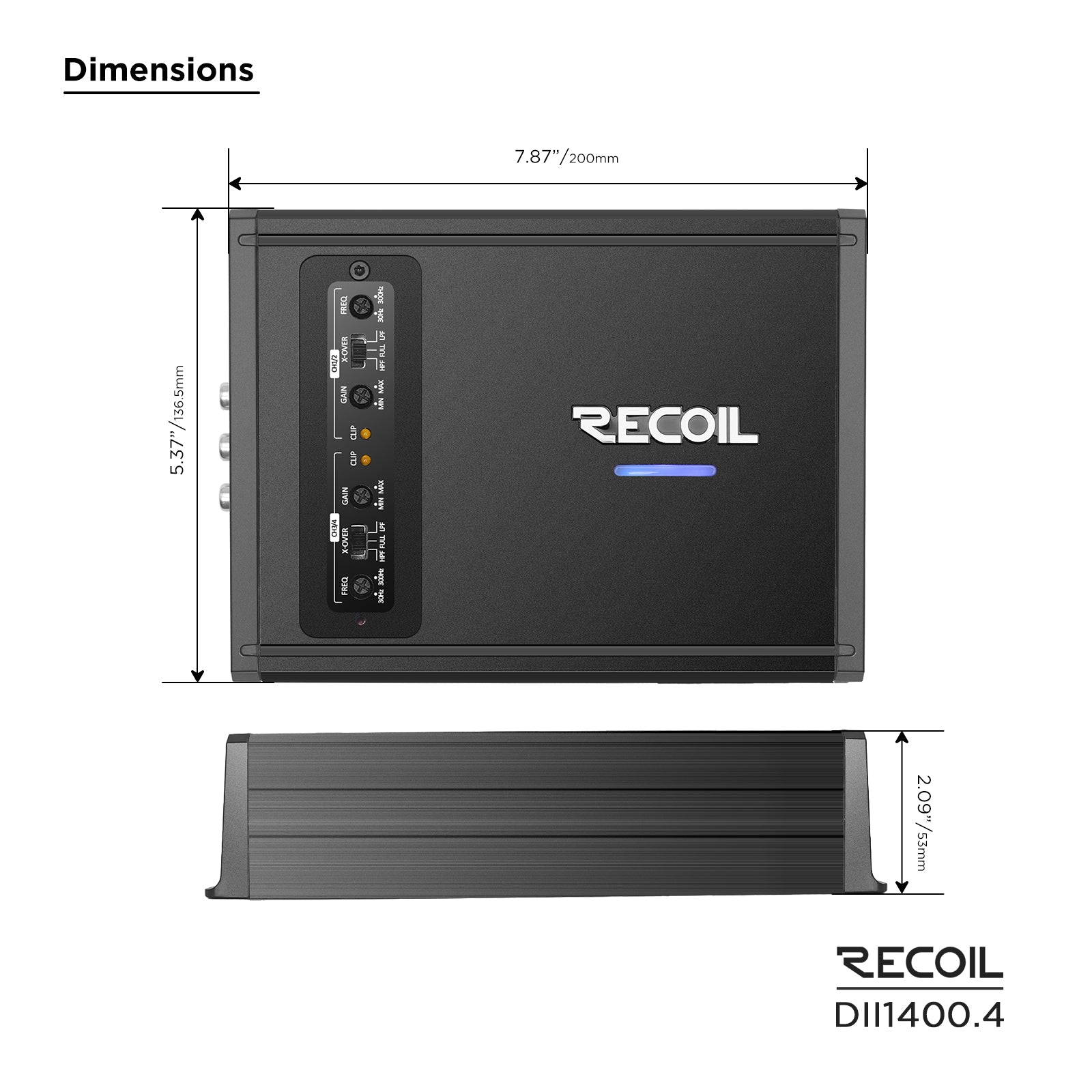DII1400.4 - 1400 Watts Class-D 4-channel Amplifier