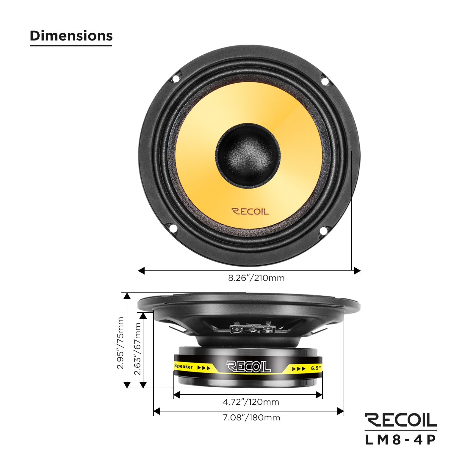 LM8-4P - Pro Audio Pro Audio Midrange Speaker