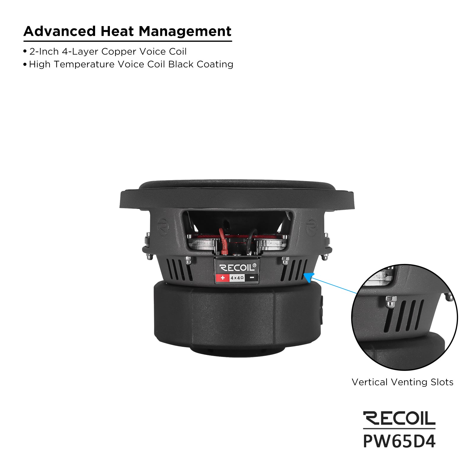 PW65D4 - 6.5-inch Dual 4-ohm Subwoofer