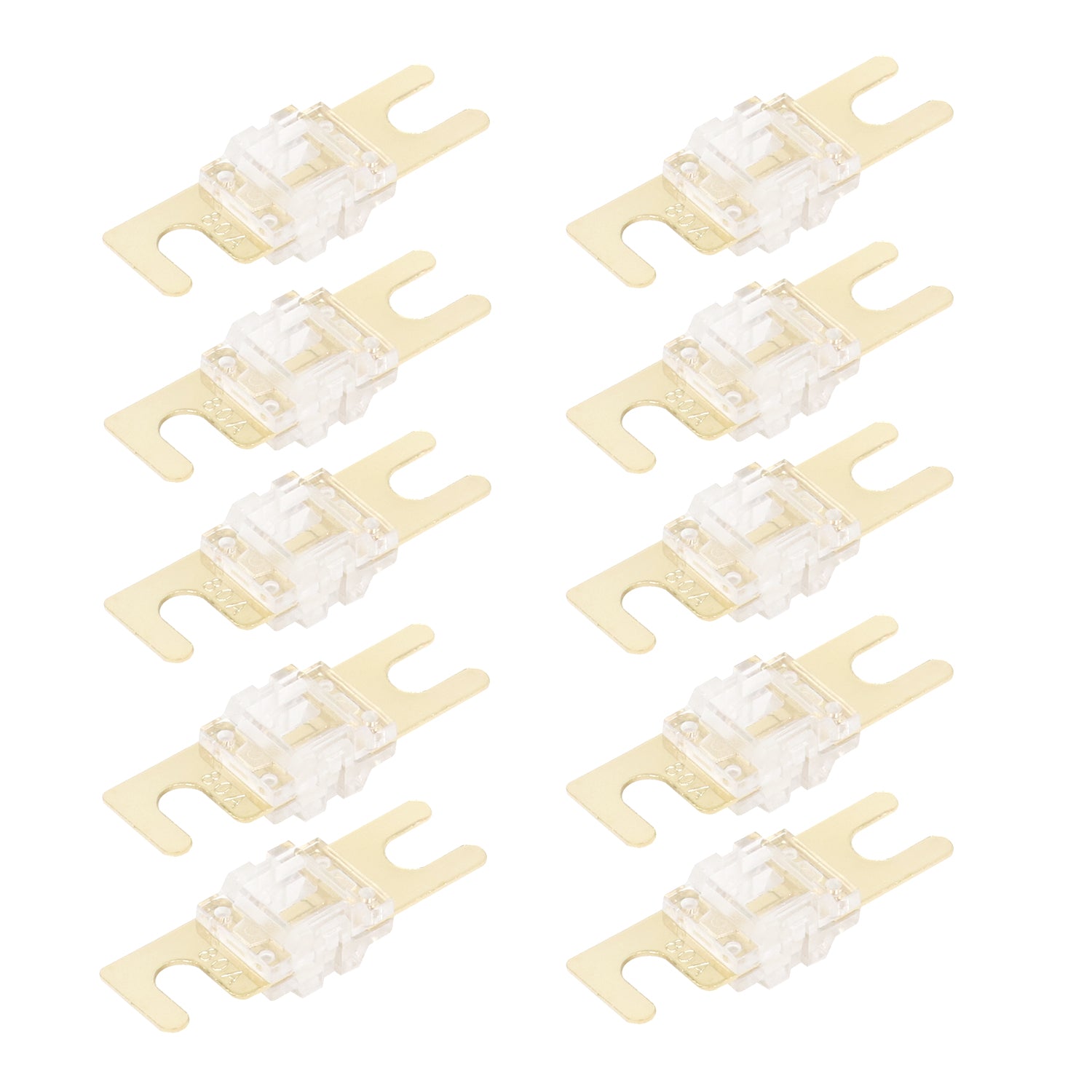MANLF80-10 - 10 Pack 80a Mini-anl Fuses Gold Plated