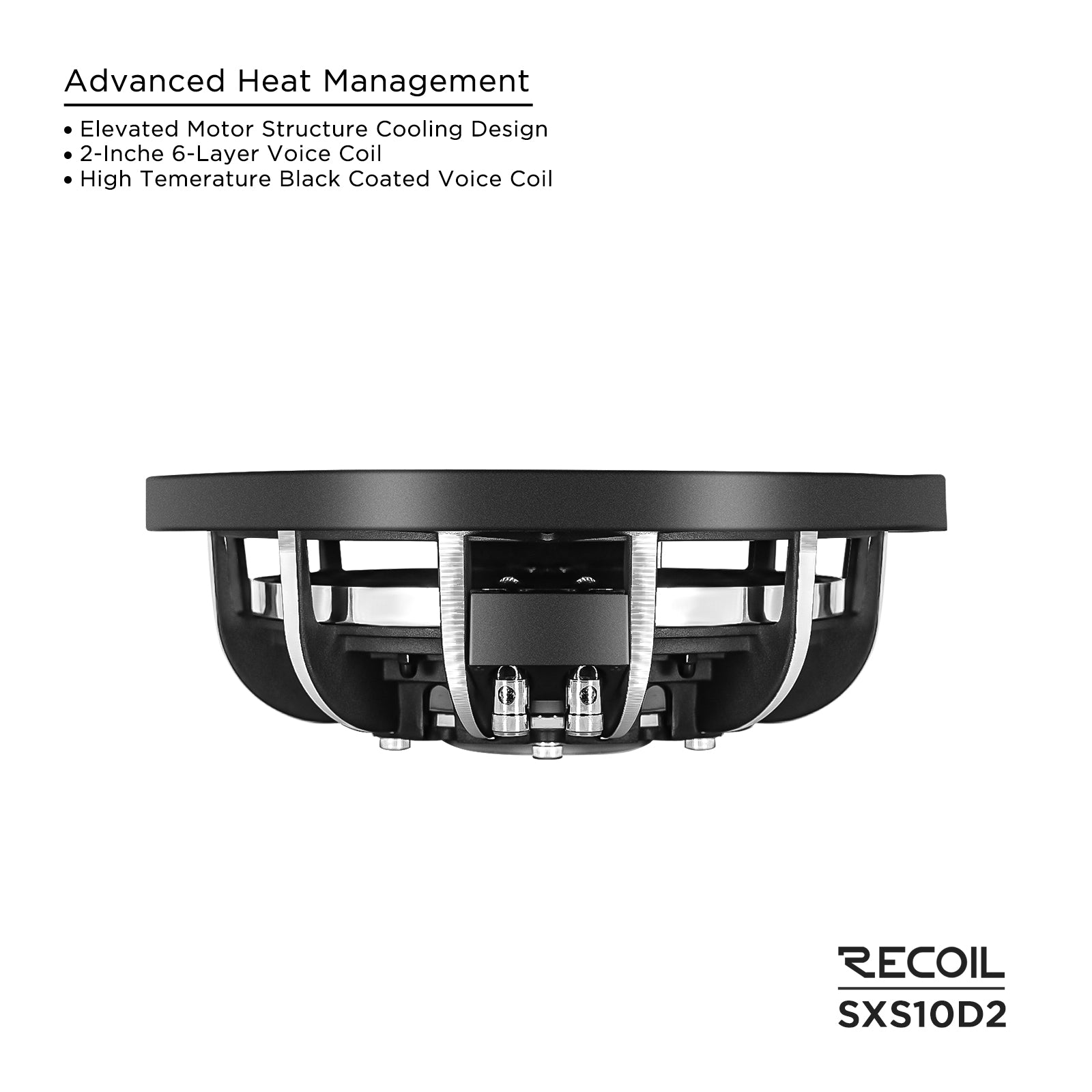 SXS10D2 - Ultra Shallow 10 Inch Subwoofer - 600 Watts Power Dual 2