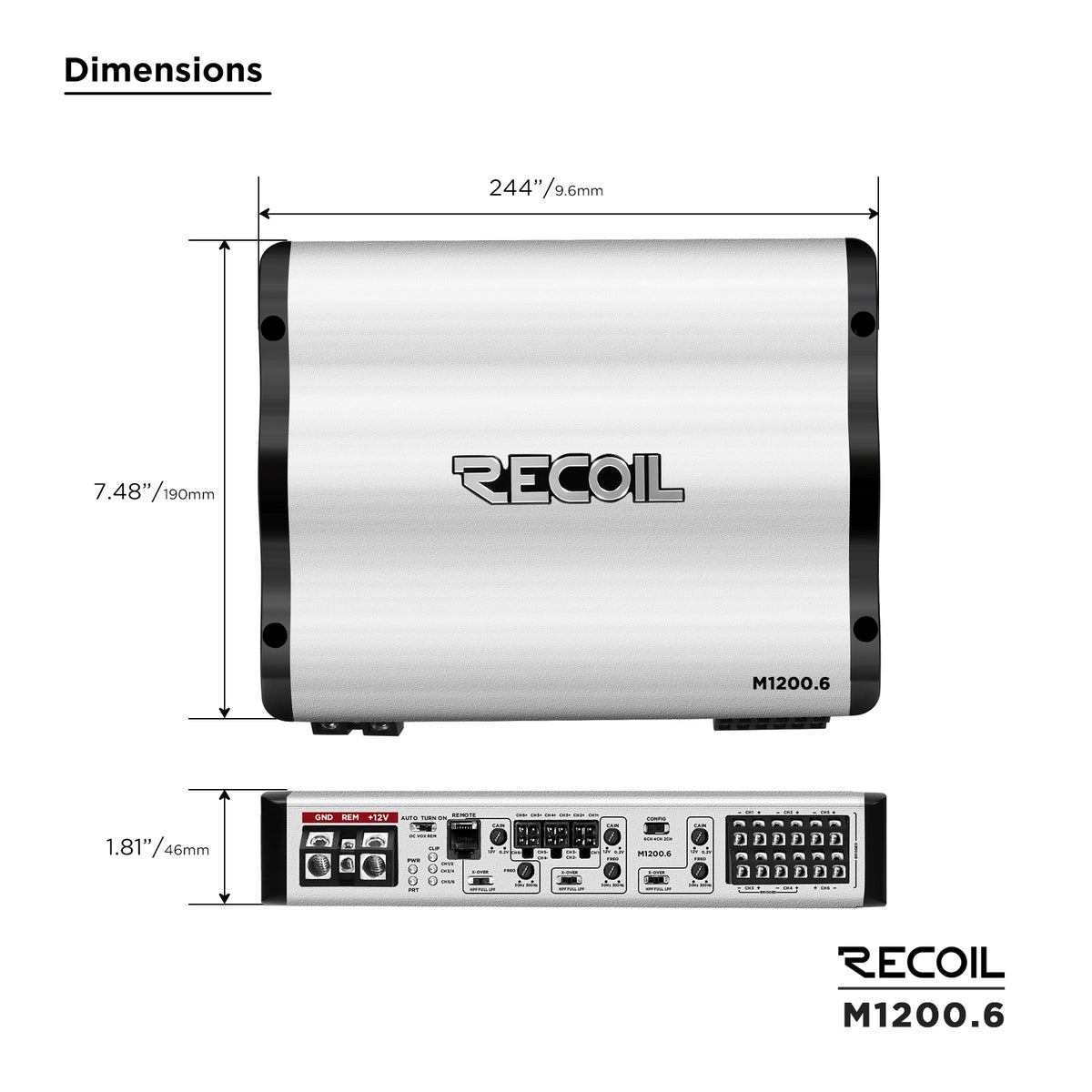 M1200.6 – 6-Channel Class-D Amplifier | 1,200W RMS