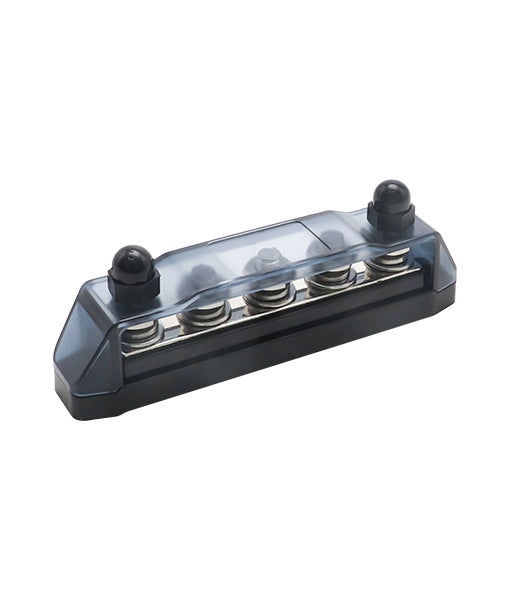 BB5P - Busbar 5 X 3/8” Studs Red & 5 X 5/16” Studs Black Power Bb5p Distribution Block with Ring Terminals (pair)