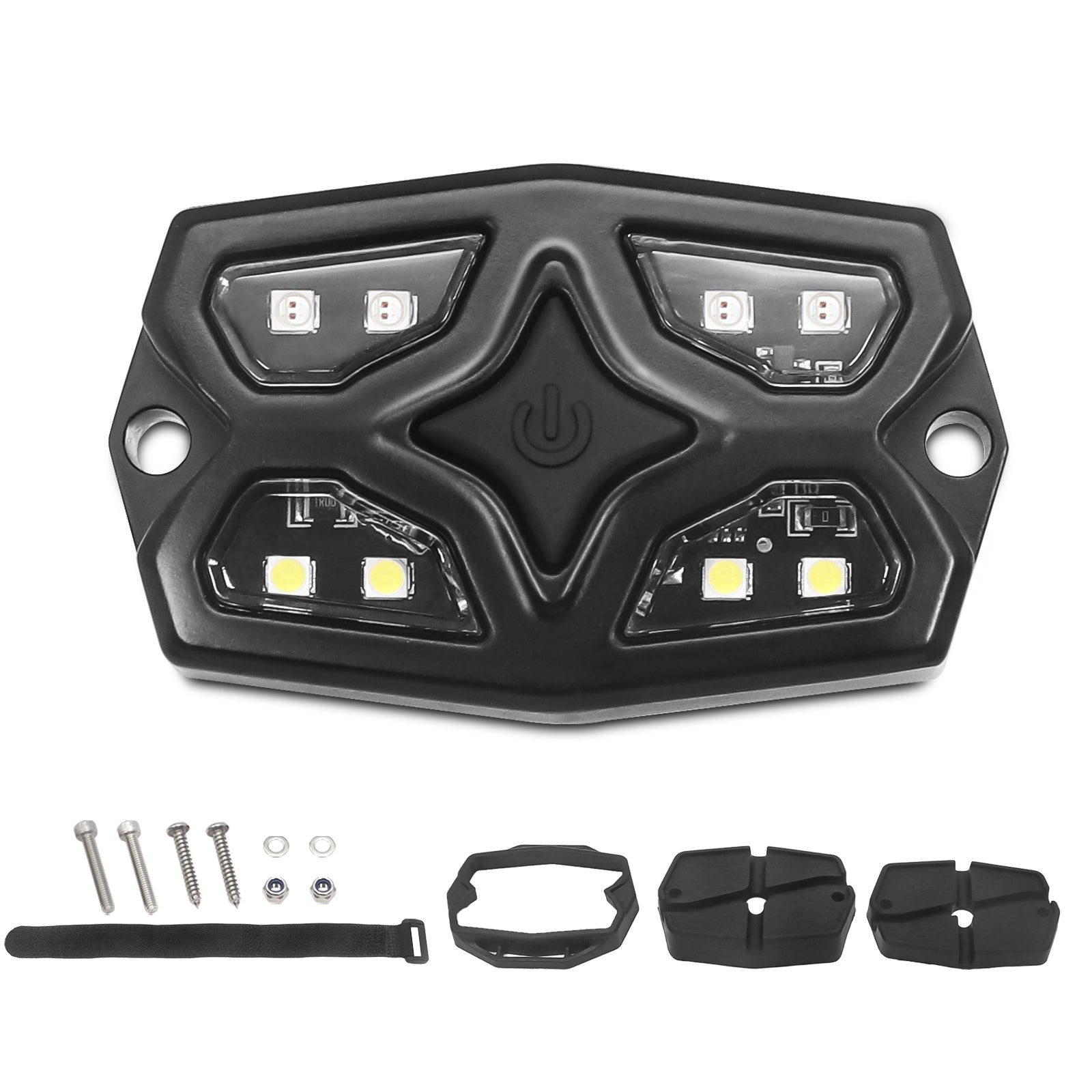 DDL-WG - UTV Golf Cart Dome Light Map Light Interior Light Universal 12-30v LED Light with Roll Bar Mount, IPX7 Waterproof, Super Bright LED with On/off Switch, for UTV ATV Golf Cart Boat RV Van Travel Trailer Off-road Vehicle, White & Green LED