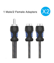 R1M2F - Echo Series OFC RCA Y-adaptor 1 Male to 2 Female Pair