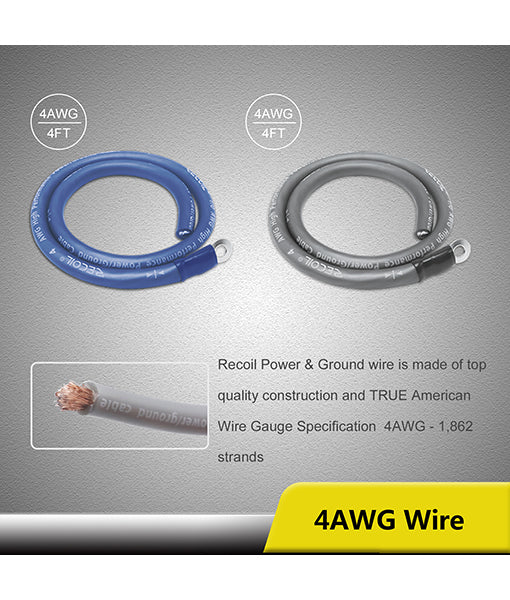RCK0D - Complete 0 AWG Complete Dual Amp Installation Kit
