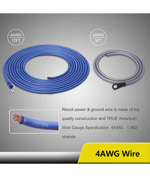 RC4D - 4awg Complete Dual Amp Installation Kit