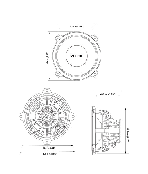 RMS35 - Premium 3.5” Component Midrange Speaker