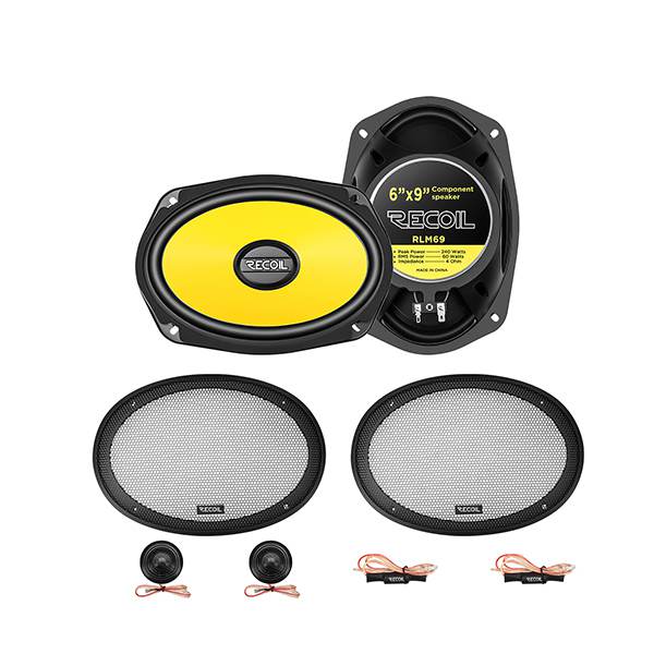 Recoil RLM69 6x9" 2-Way Component Speaker System – 60W RMS