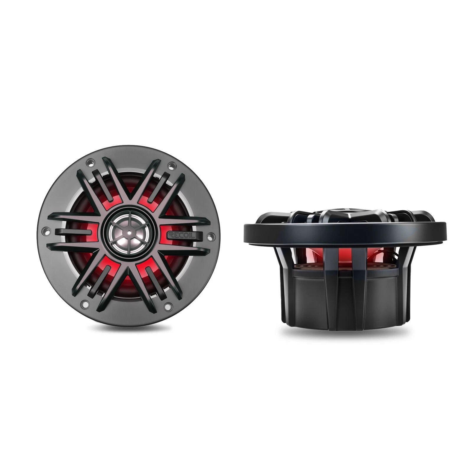 M1-4 4" Marine & Powersports Coaxial Speakers with RGB LED Lighting | 160W Max | Pair