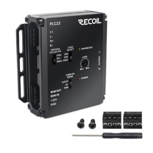 PLC22 Premium 2-Channel Active Line Output Converter with 9.5V Preamp Output, Features Turn-on Mode, Load and Ground Isolation Selection