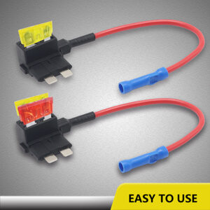 FT1-10 Recoil 12V Car Add-a-Circuit, Fuse Tap Adapter, ATO ATC Blade Fuse Holder, with 10A, 20A Fuse (10 Pack)