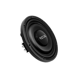 SXS10D2 Ultra Shallow 10 Inch 600 Watts Power Dual 2 Ohm Voice Coil, 2" Black-Coated 6-layer High Temperature Voice Coil, Car Audio Shallow Subwoofer