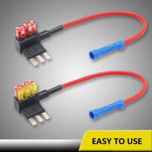 FT5-5 5 Pack 12V Car Add-a-Circuit Micro3 Fuse Tap Adapter, ATL Blade Fuse Holder with 10pcs 5A & 10A Fuses