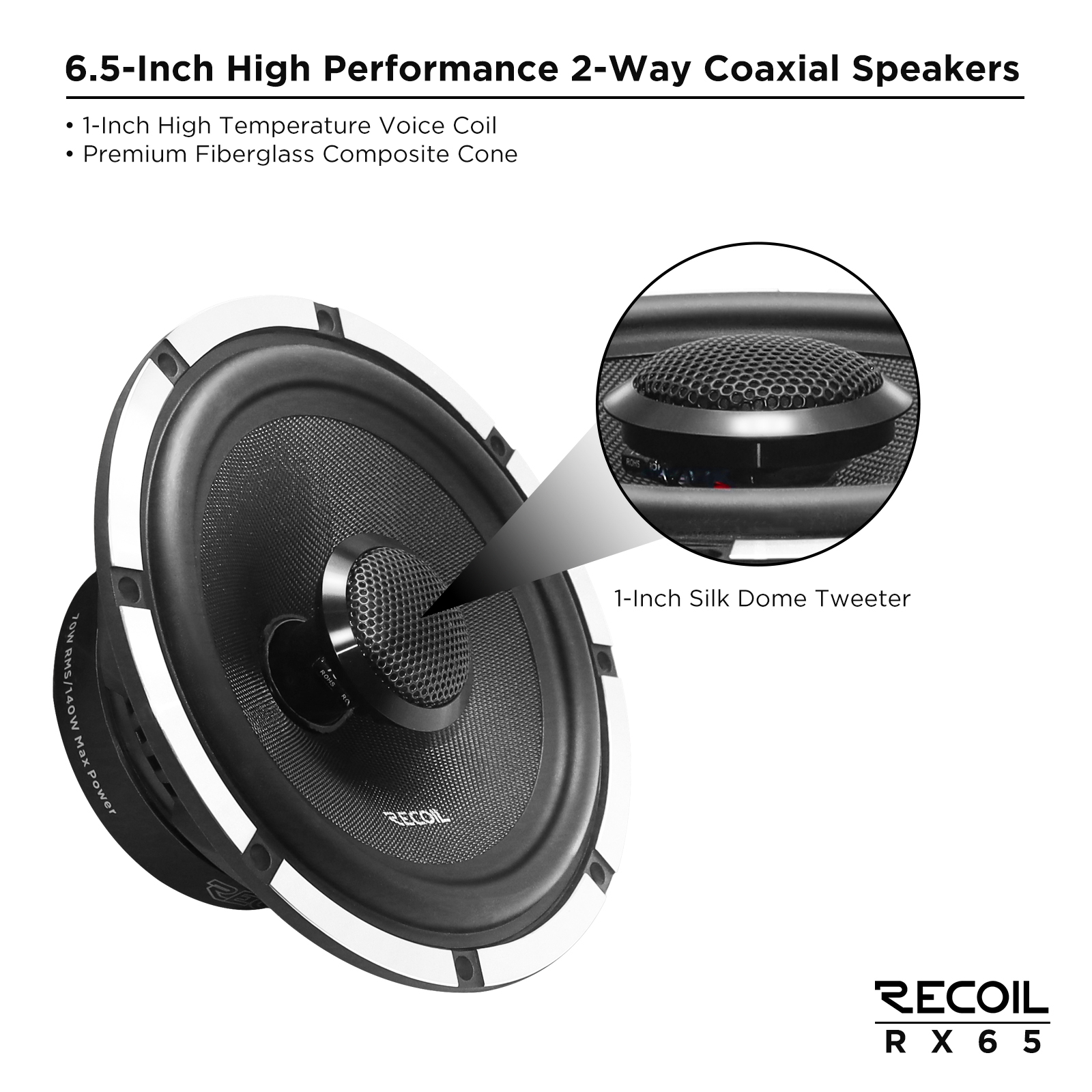 RX65 Echo Pro Series Speaker System,2-WAY COAXIAL SPEAKER - Recoil