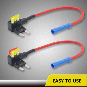 FT4-10 Recoil 12V Car Add-A-Circuit Fuse Tap Adapter, Mini Blade Fuse Holder, 10A, 20A Fuses (10 Pack)